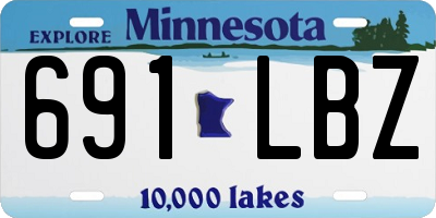 MN license plate 691LBZ
