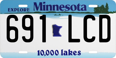 MN license plate 691LCD