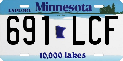 MN license plate 691LCF