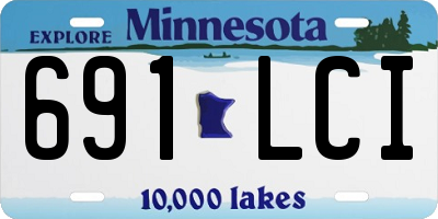 MN license plate 691LCI