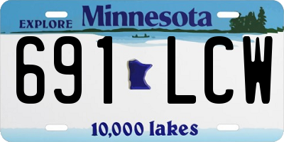 MN license plate 691LCW