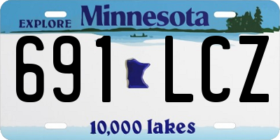 MN license plate 691LCZ