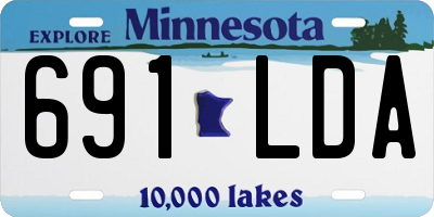 MN license plate 691LDA