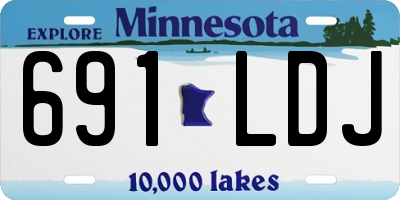MN license plate 691LDJ