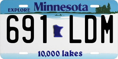 MN license plate 691LDM