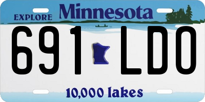 MN license plate 691LDO