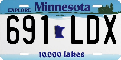 MN license plate 691LDX