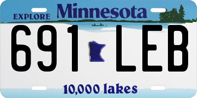 MN license plate 691LEB