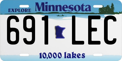 MN license plate 691LEC