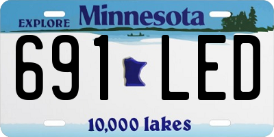 MN license plate 691LED