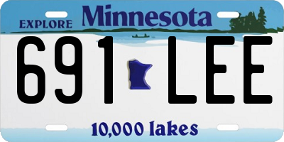 MN license plate 691LEE