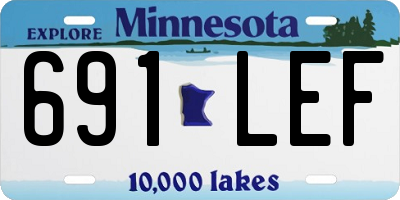 MN license plate 691LEF