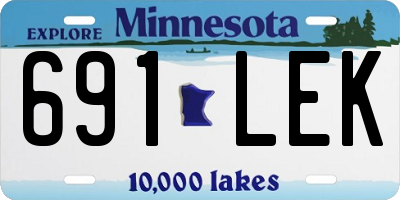 MN license plate 691LEK