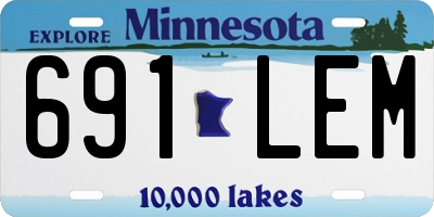MN license plate 691LEM