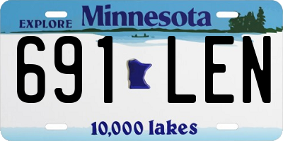 MN license plate 691LEN
