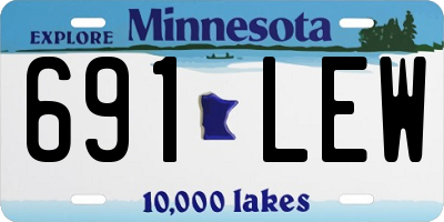 MN license plate 691LEW