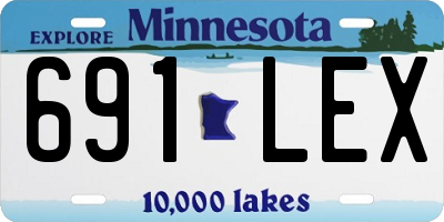 MN license plate 691LEX