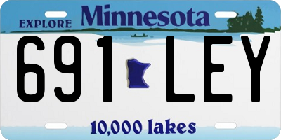 MN license plate 691LEY