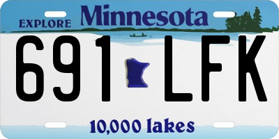 MN license plate 691LFK