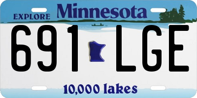 MN license plate 691LGE