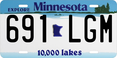MN license plate 691LGM