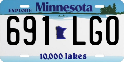 MN license plate 691LGO