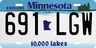 MN license plate 691LGW