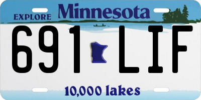 MN license plate 691LIF