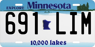 MN license plate 691LIM