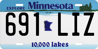 MN license plate 691LIZ