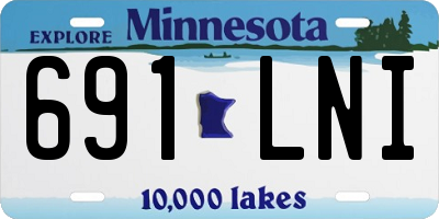 MN license plate 691LNI
