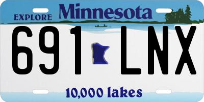 MN license plate 691LNX