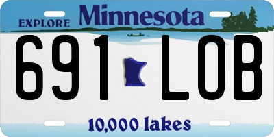 MN license plate 691LOB