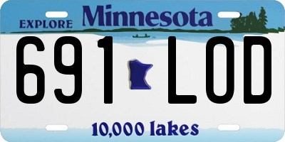 MN license plate 691LOD