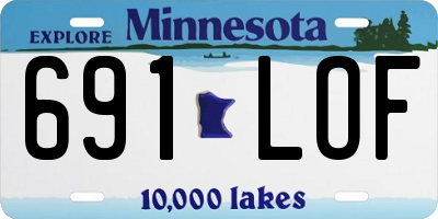 MN license plate 691LOF
