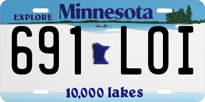 MN license plate 691LOI