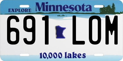 MN license plate 691LOM