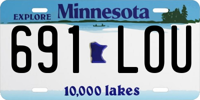 MN license plate 691LOU