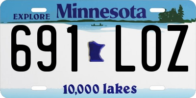 MN license plate 691LOZ