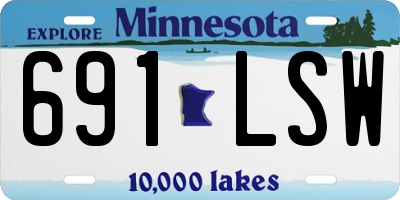MN license plate 691LSW