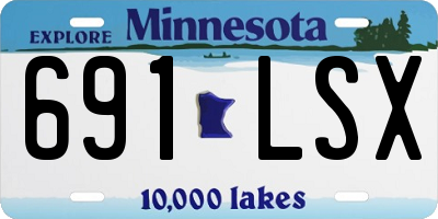MN license plate 691LSX
