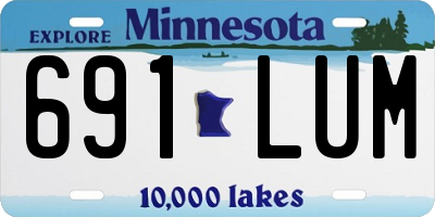 MN license plate 691LUM