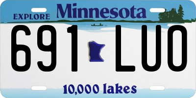 MN license plate 691LUO