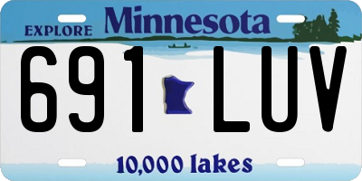 MN license plate 691LUV
