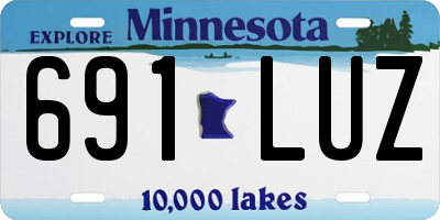 MN license plate 691LUZ