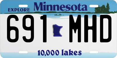 MN license plate 691MHD