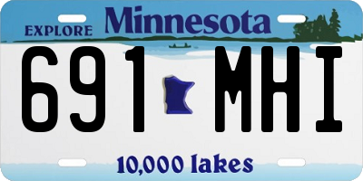 MN license plate 691MHI