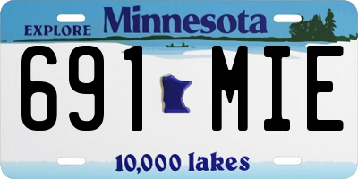 MN license plate 691MIE