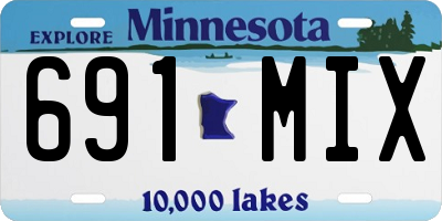MN license plate 691MIX