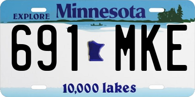 MN license plate 691MKE